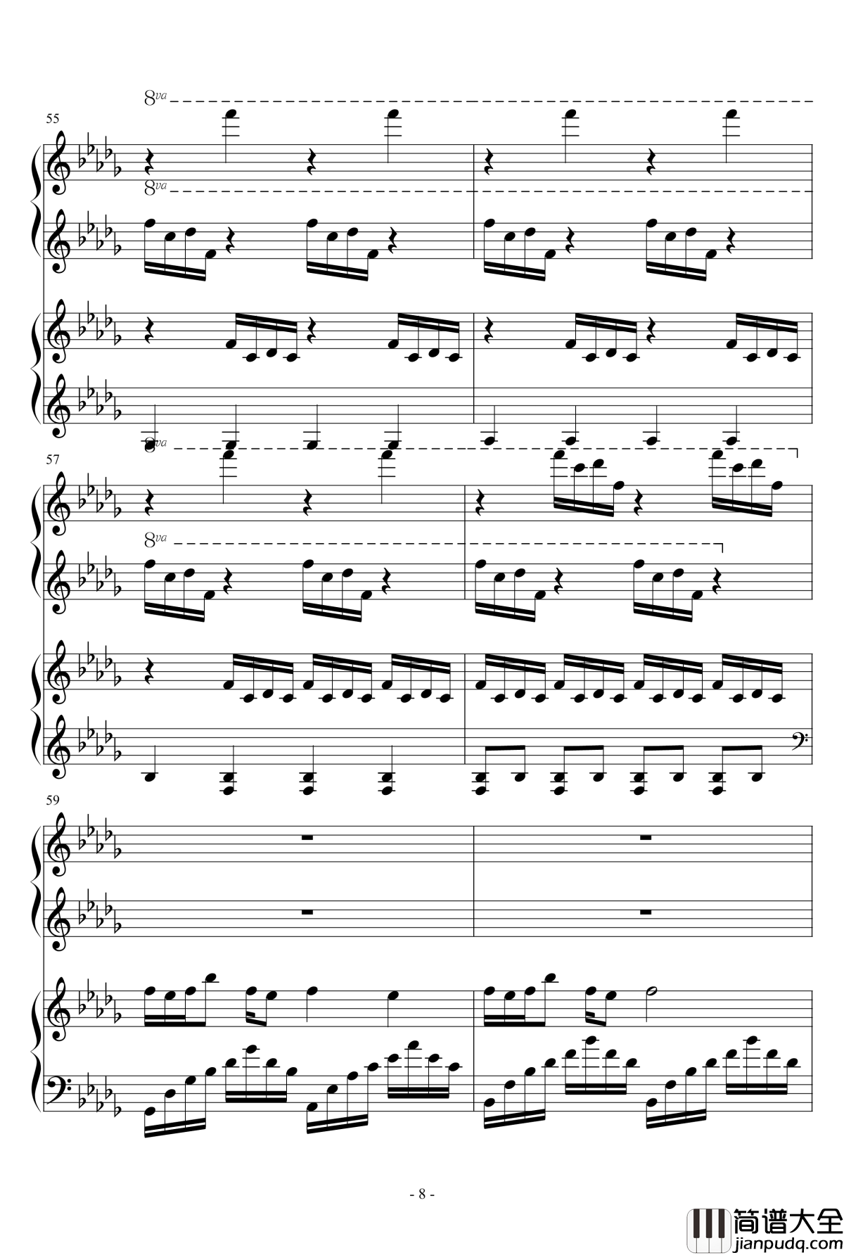 luv_letter_四手钢琴谱_DJ_Okawari