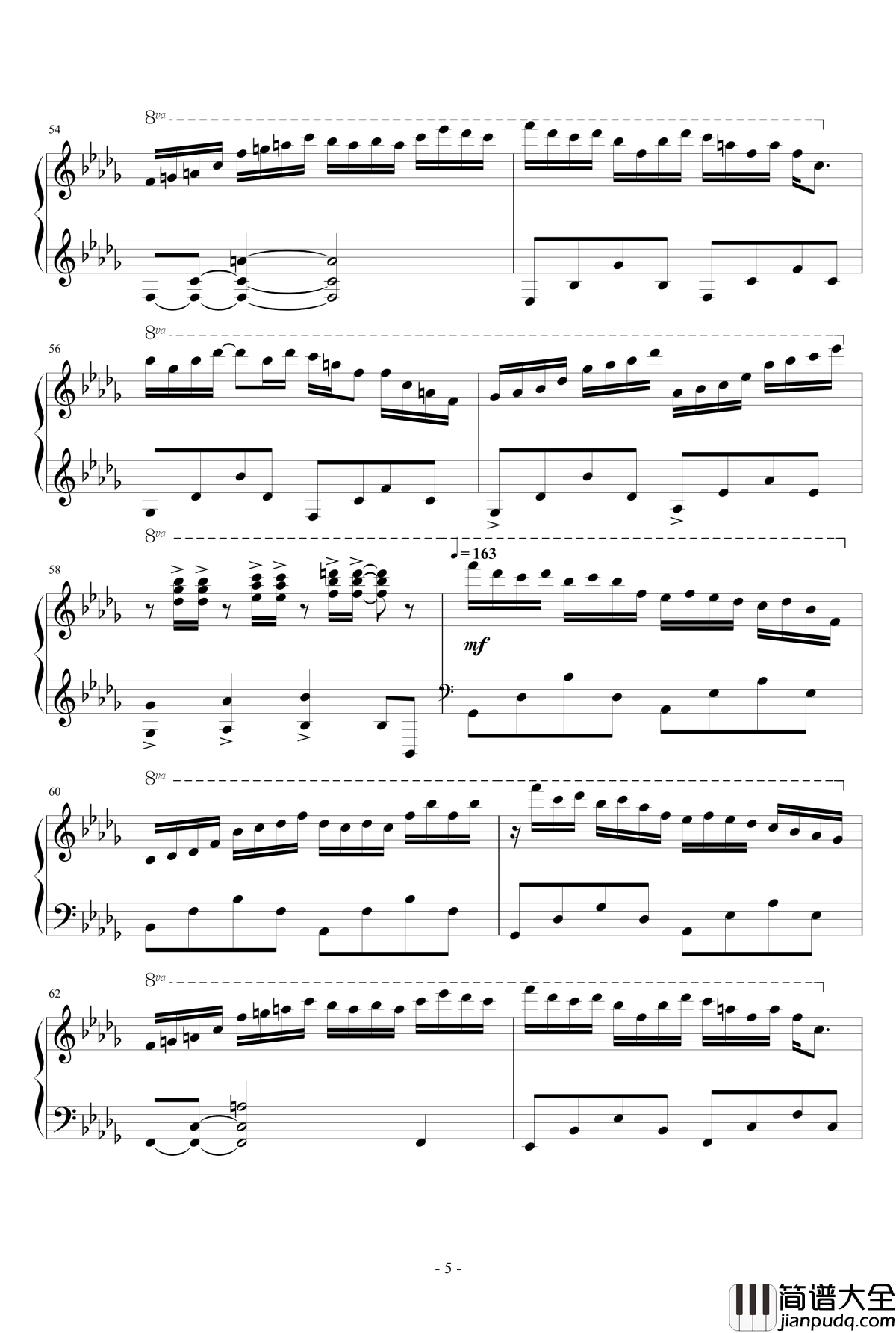 飘上月球_不死之烟钢琴谱_触手猴