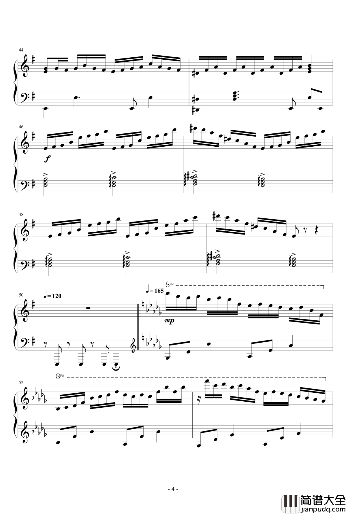 飘上月球_不死之烟钢琴谱_触手猴