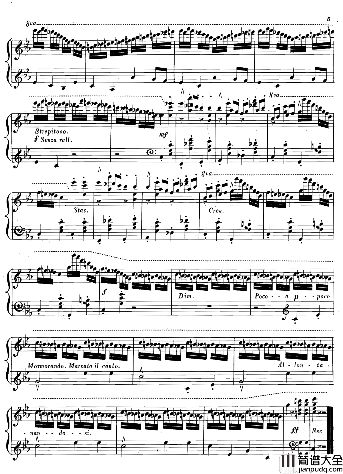 黑人香蕉舞Op.5钢琴谱_戈特沙尔克