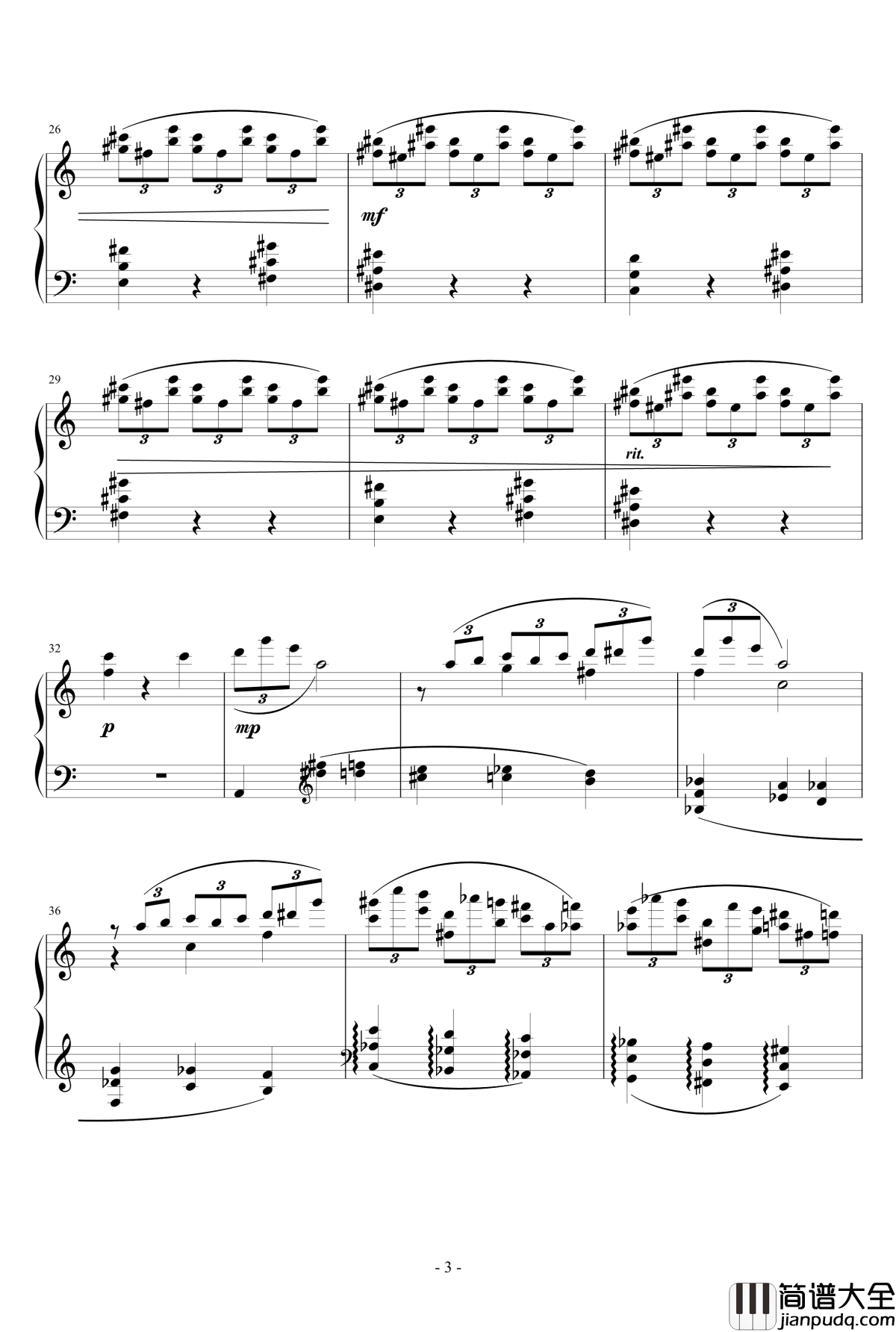 迷梦之舞钢琴谱_琴欲