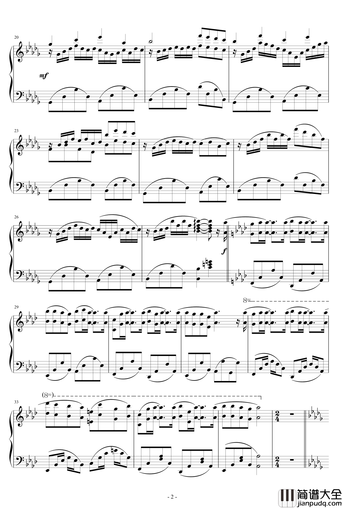 风の语钢琴谱_原创_白shiro