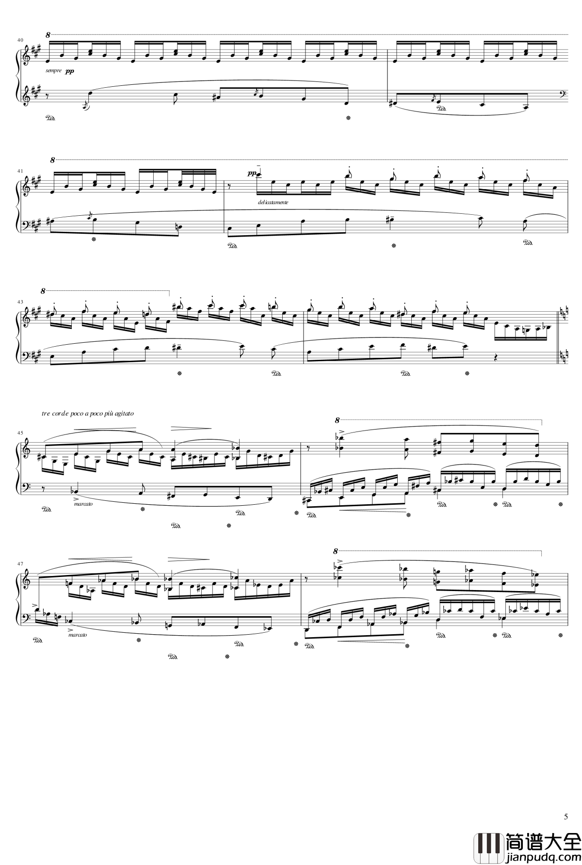 森林的细语钢琴谱_Waldesrauschen_李斯特