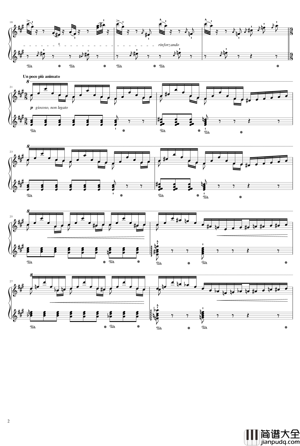 侏儒之舞钢琴谱_Gnomenreigen_李斯特