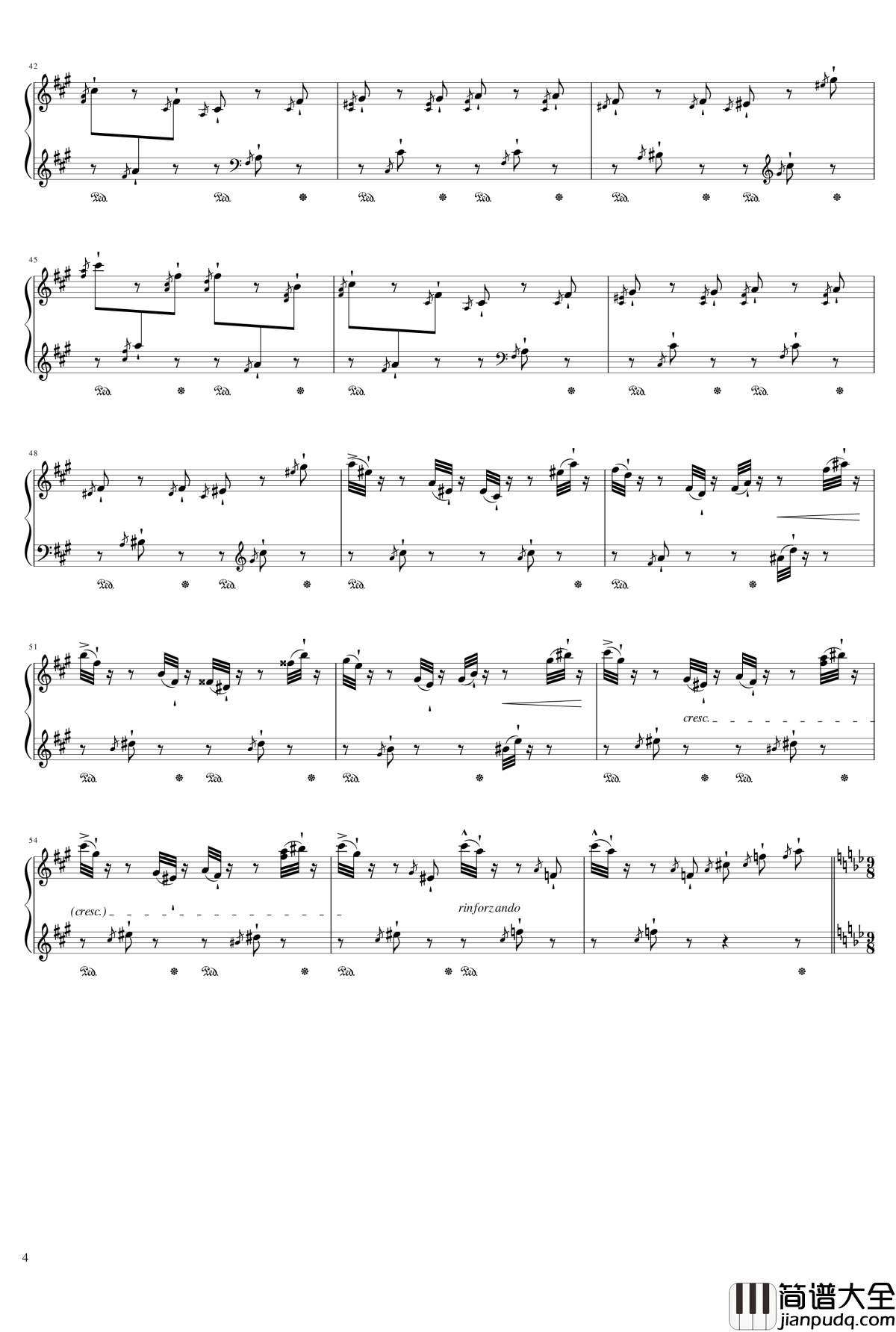 侏儒之舞钢琴谱_Gnomenreigen_李斯特