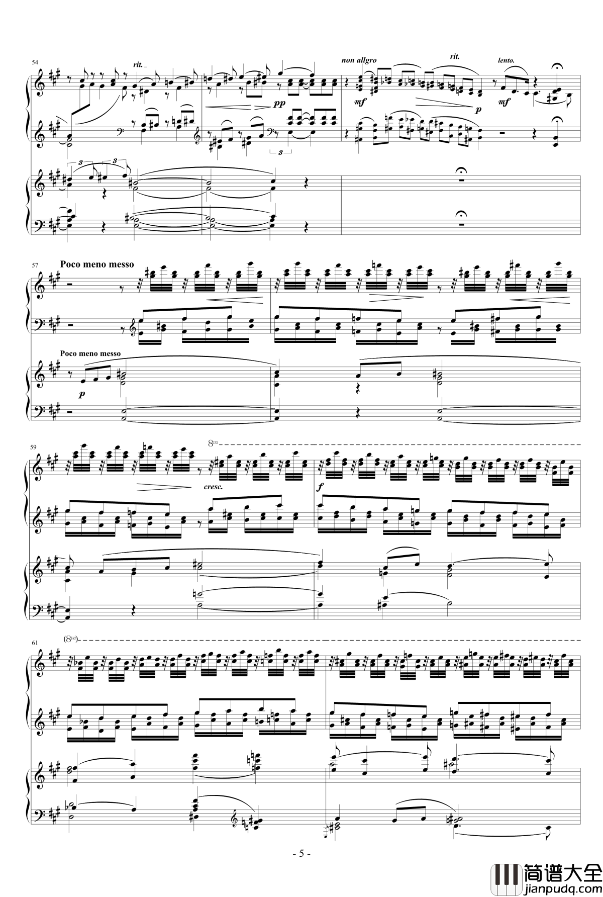 拉赫玛尼诺夫第一钢琴协奏曲_Op.1钢琴谱_拉赫马尼若夫