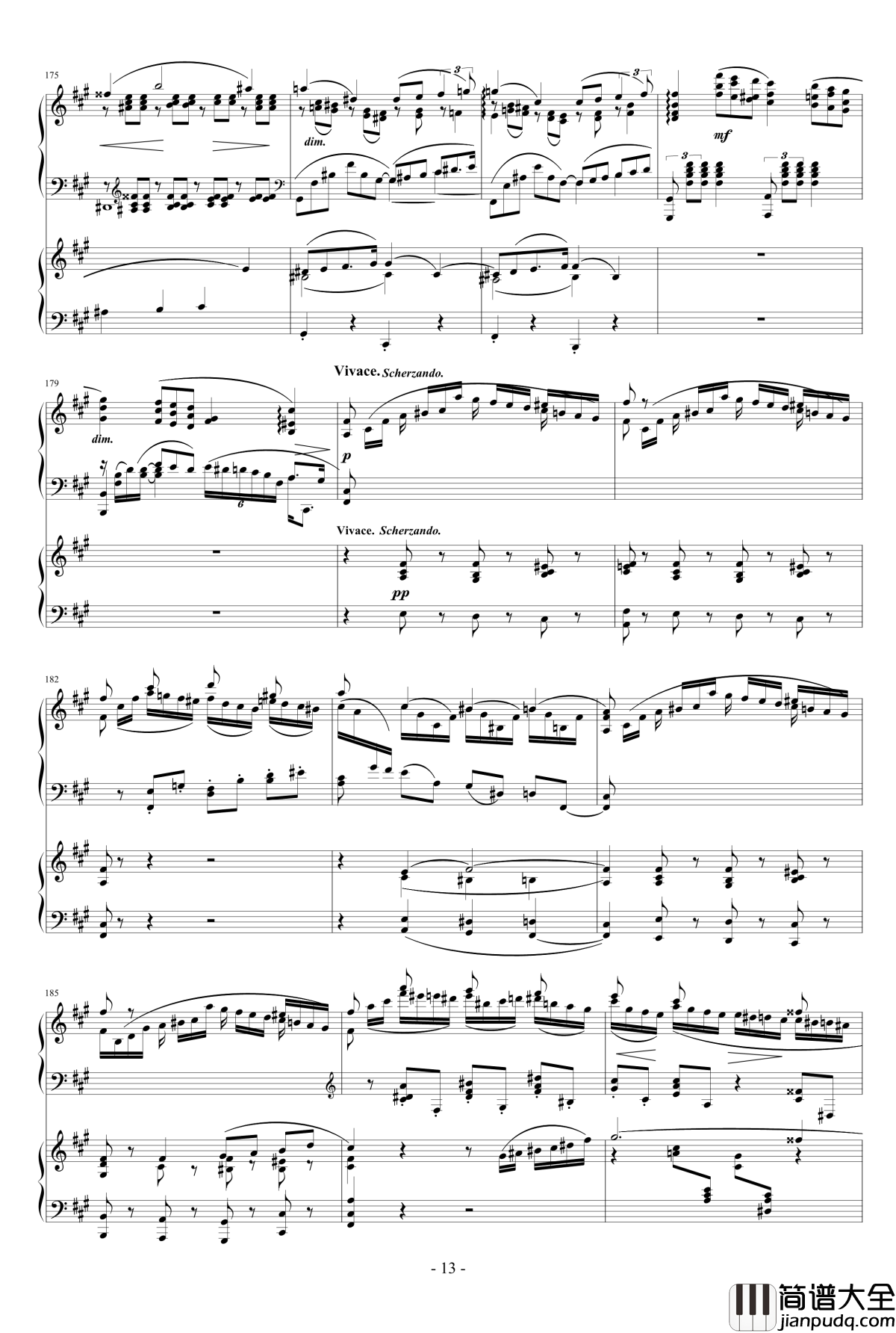 拉赫玛尼诺夫第一钢琴协奏曲_Op.1钢琴谱_拉赫马尼若夫