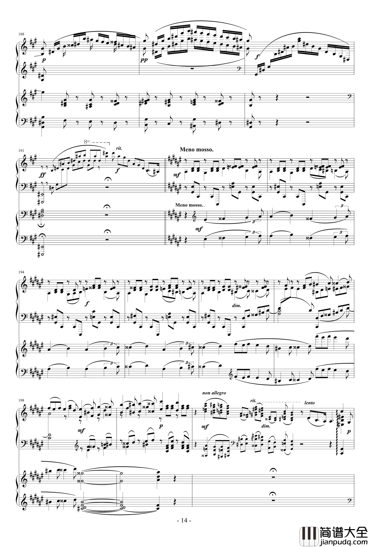 拉赫玛尼诺夫第一钢琴协奏曲_Op.1钢琴谱_拉赫马尼若夫