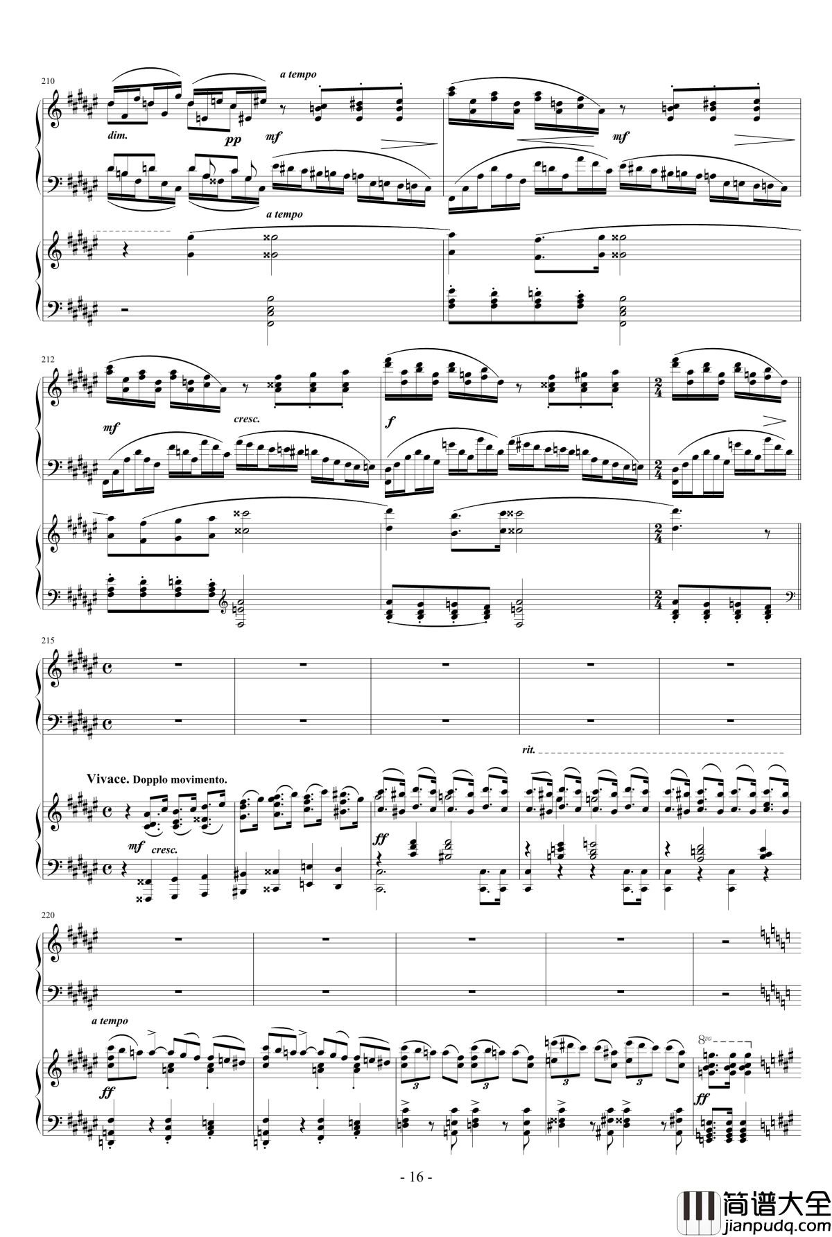 拉赫玛尼诺夫第一钢琴协奏曲_Op.1钢琴谱_拉赫马尼若夫