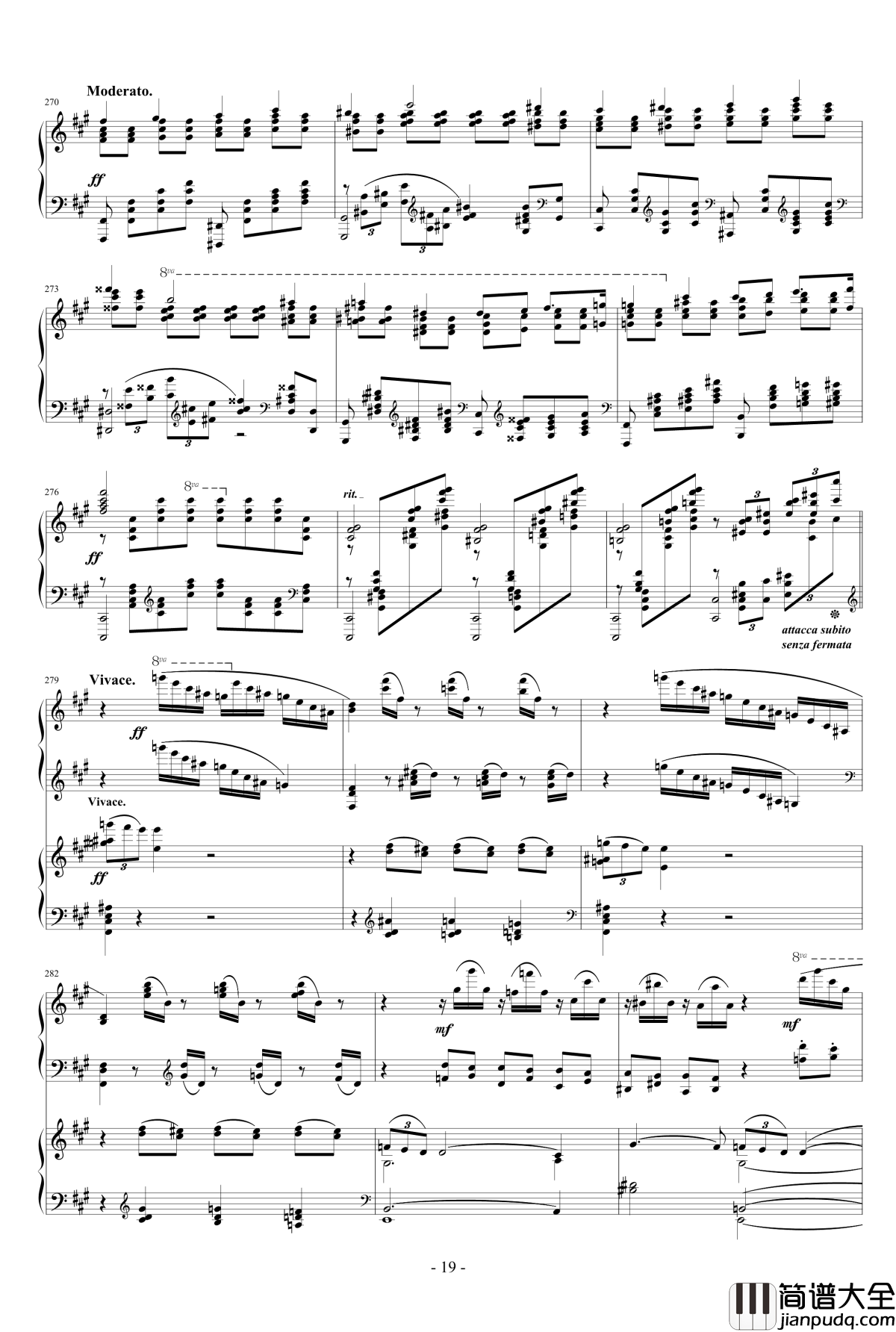 拉赫玛尼诺夫第一钢琴协奏曲_Op.1钢琴谱_拉赫马尼若夫