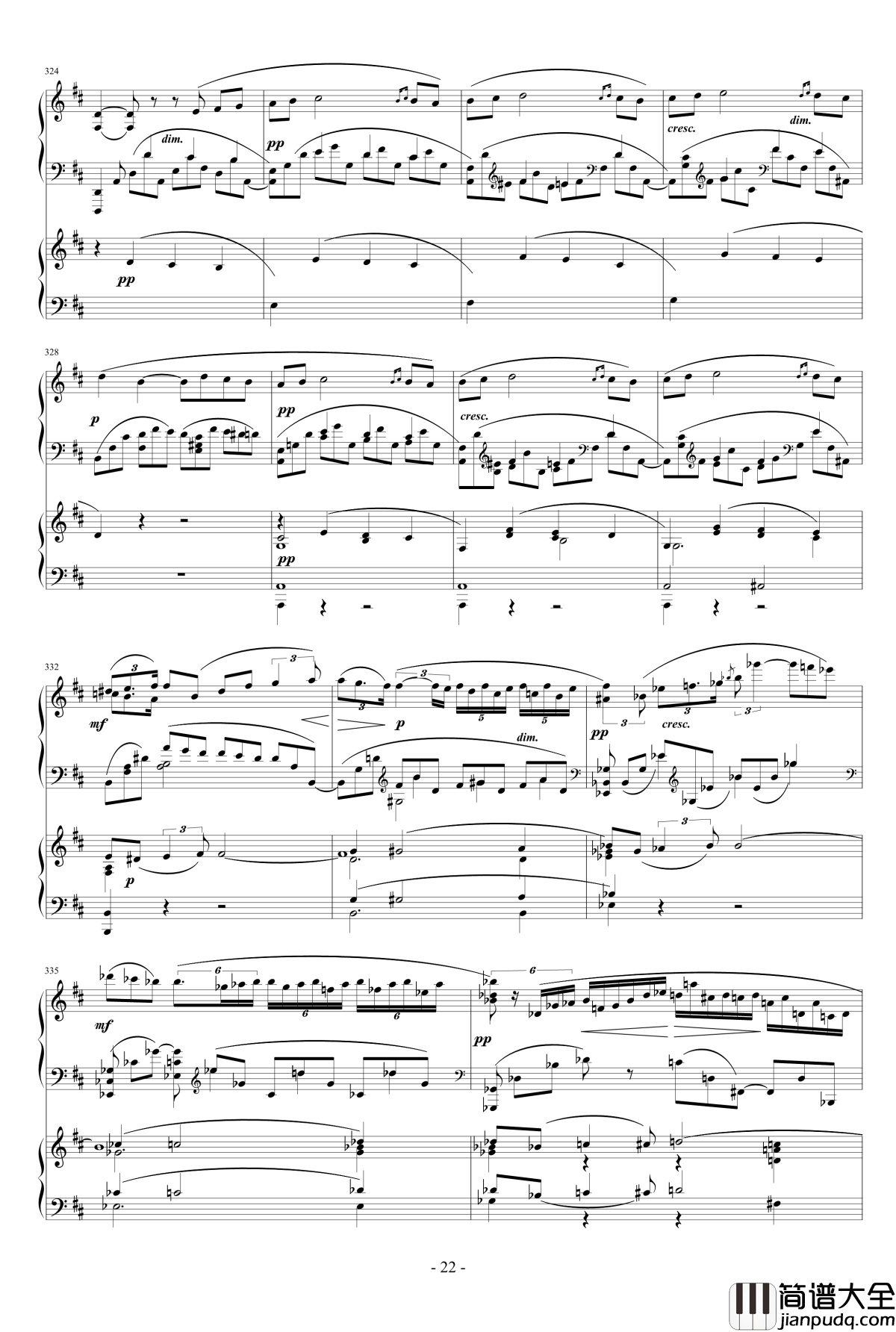 拉赫玛尼诺夫第一钢琴协奏曲_Op.1钢琴谱_拉赫马尼若夫