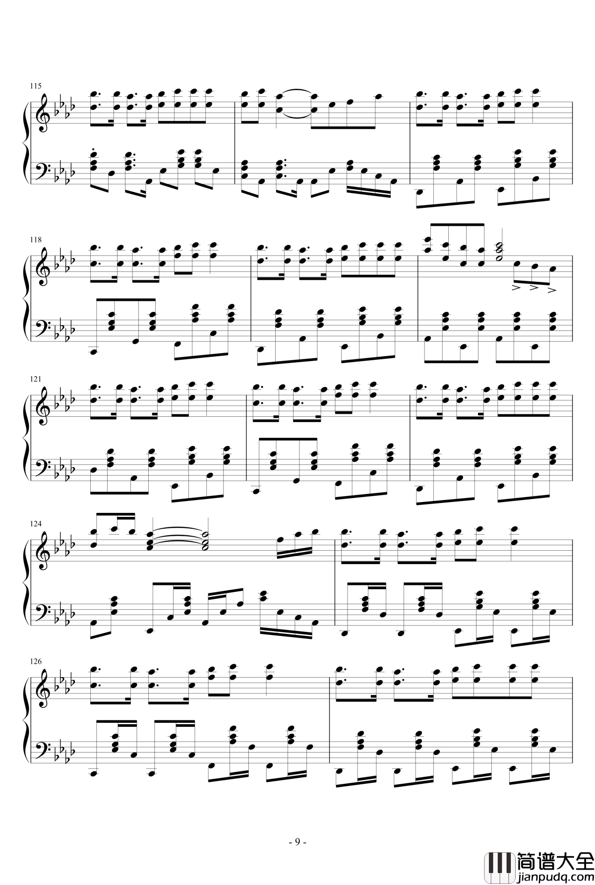 神的随波逐流钢琴谱_初音未来