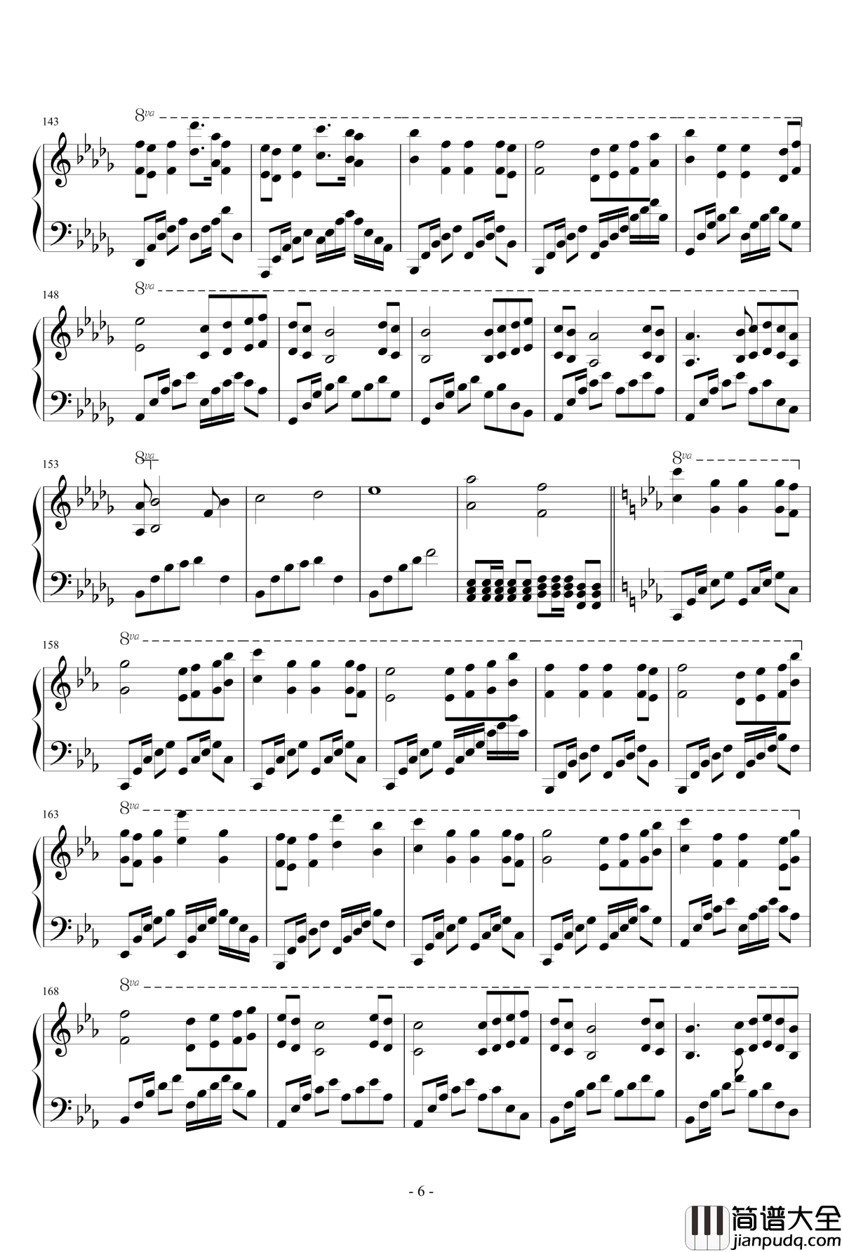 Star_Sky钢琴谱_钢琴版_two_steps_from_hell