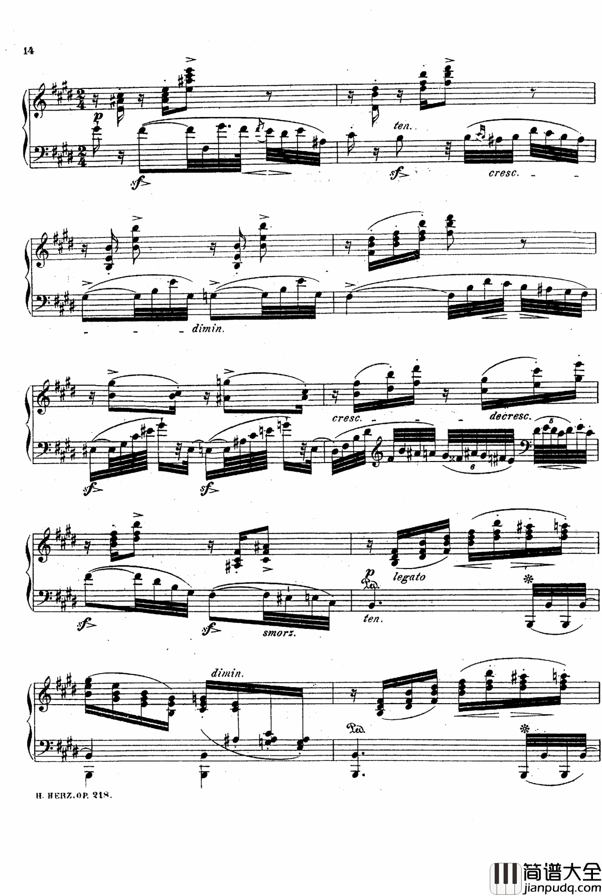 降A大调第八钢琴协奏曲Op.218钢琴谱_赫尔兹