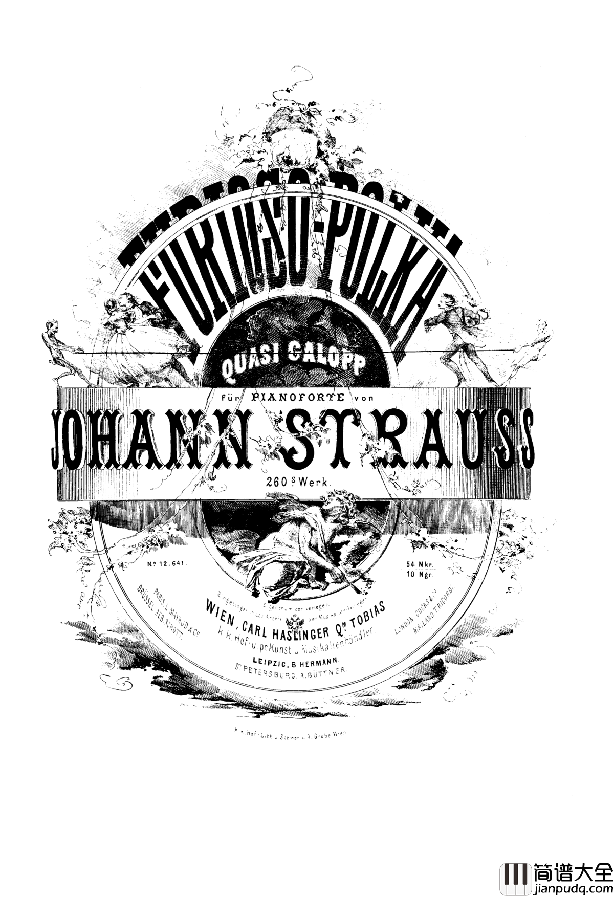 激情四射快速波尔卡Op.260钢琴谱_约翰·施特劳斯