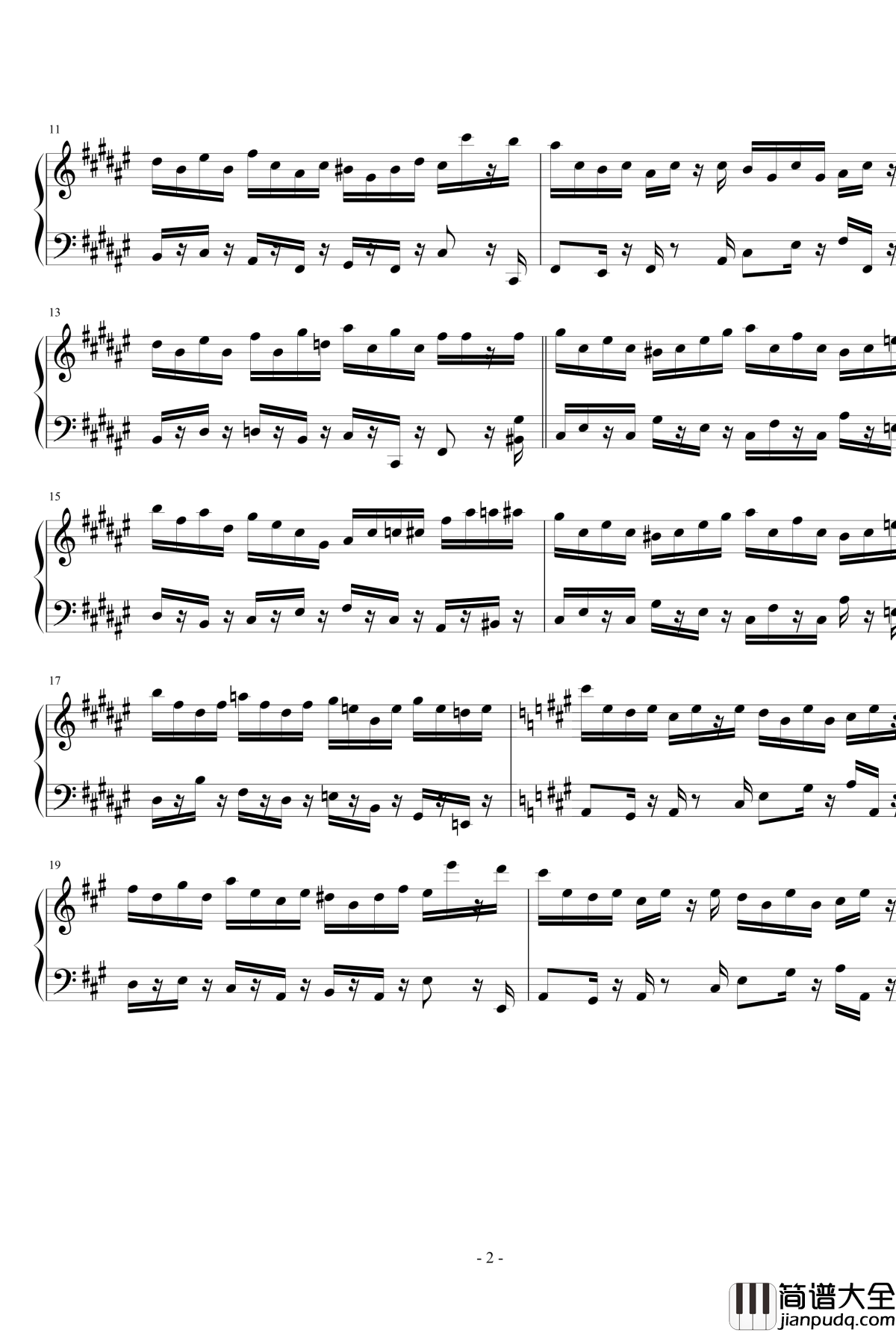 简单地练习曲钢琴谱_姐姐的吉他