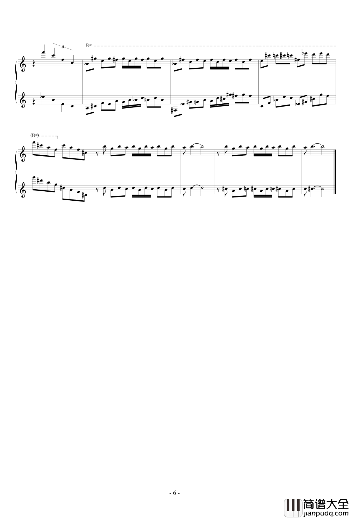 羽钢琴谱_升c小调