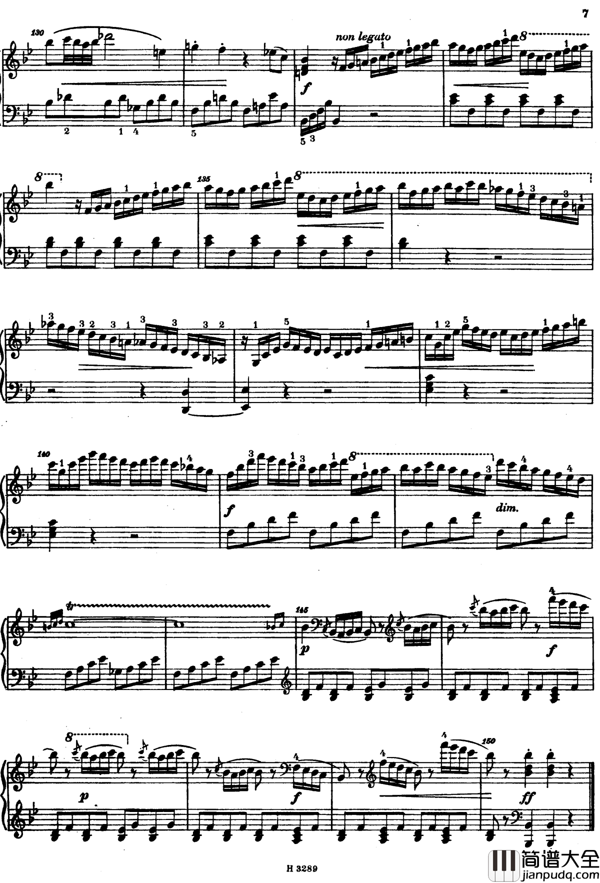 降B大调第八钢琴奏鸣曲Op.23钢琴谱_杜舍克