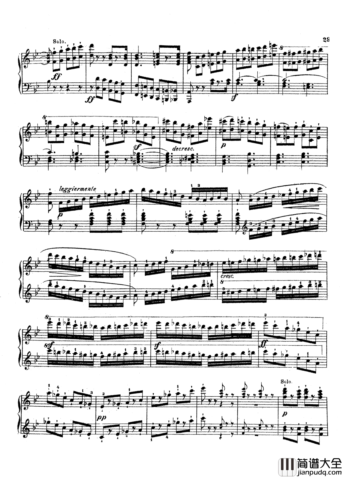 g小调第三钢琴协奏曲Op.58钢琴谱_莫谢莱斯