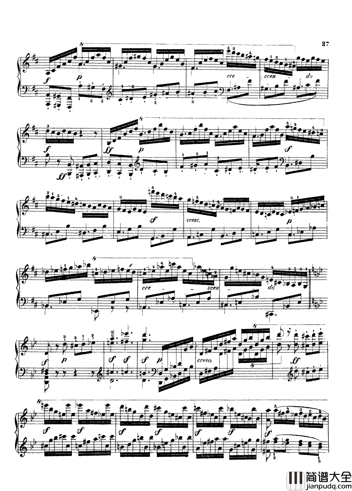 g小调第三钢琴协奏曲Op.58钢琴谱_莫谢莱斯