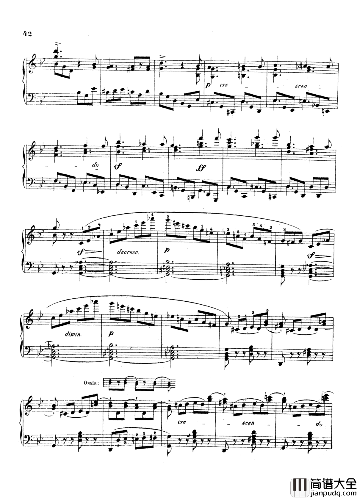 g小调第三钢琴协奏曲Op.58钢琴谱_莫谢莱斯