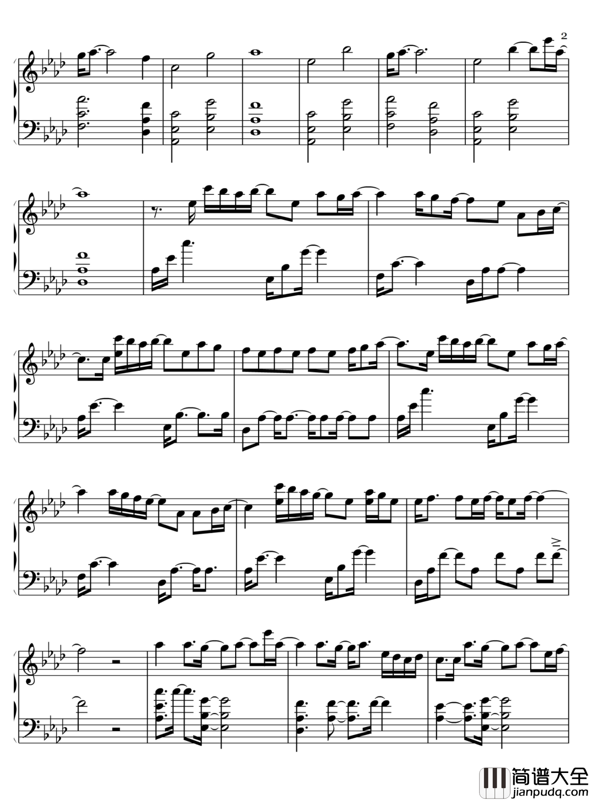 Piano_Score_in_A_Flat_钢琴谱_N_025_relaxdaily