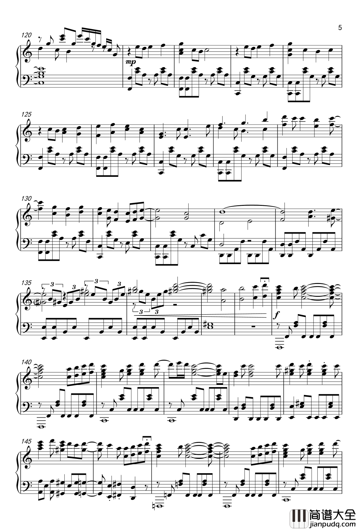 分岛花音钢琴谱_73486r