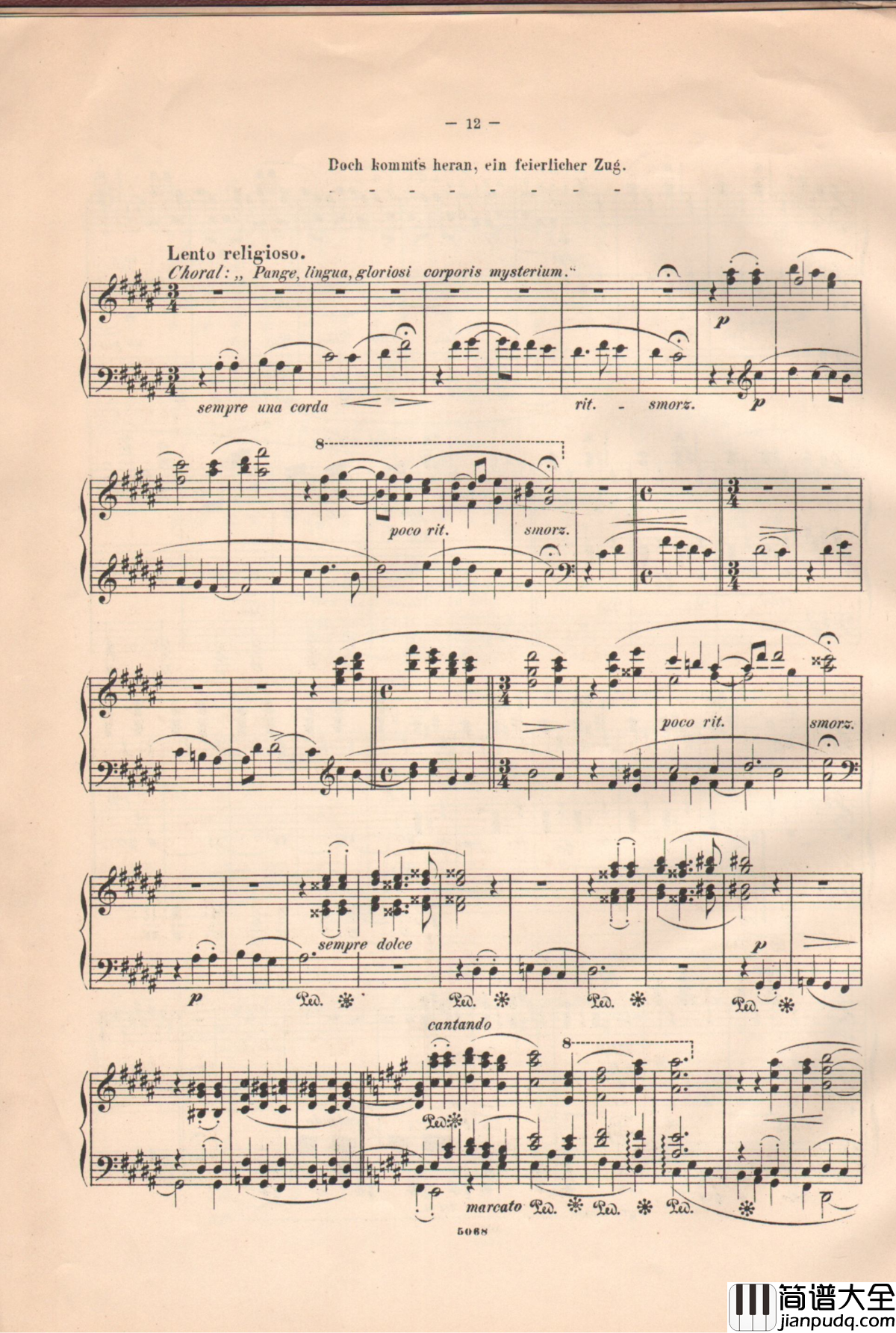 夜行列车_S.513a钢琴谱_李斯特