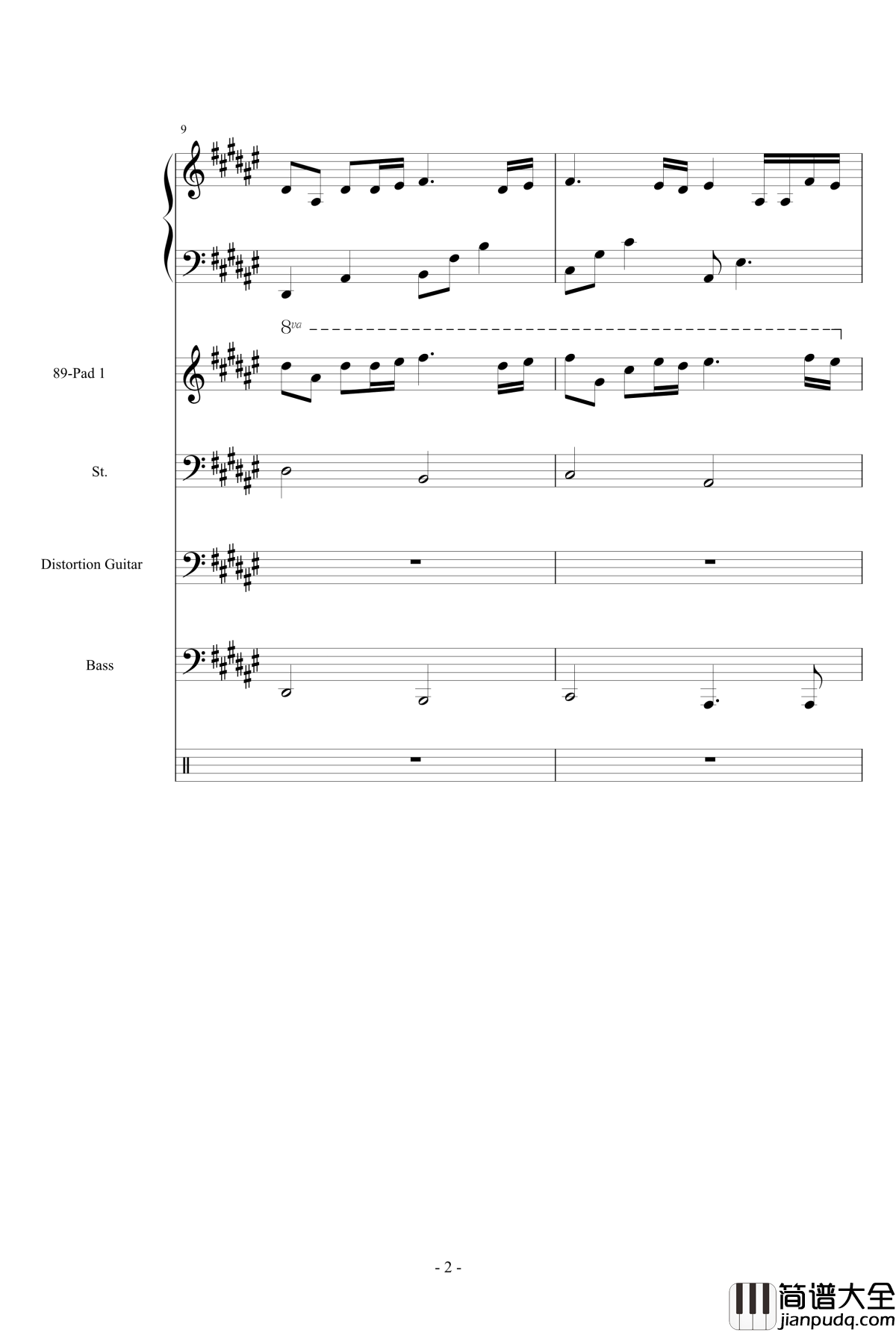 亡灵序曲钢琴谱_总谱_魔兽世界