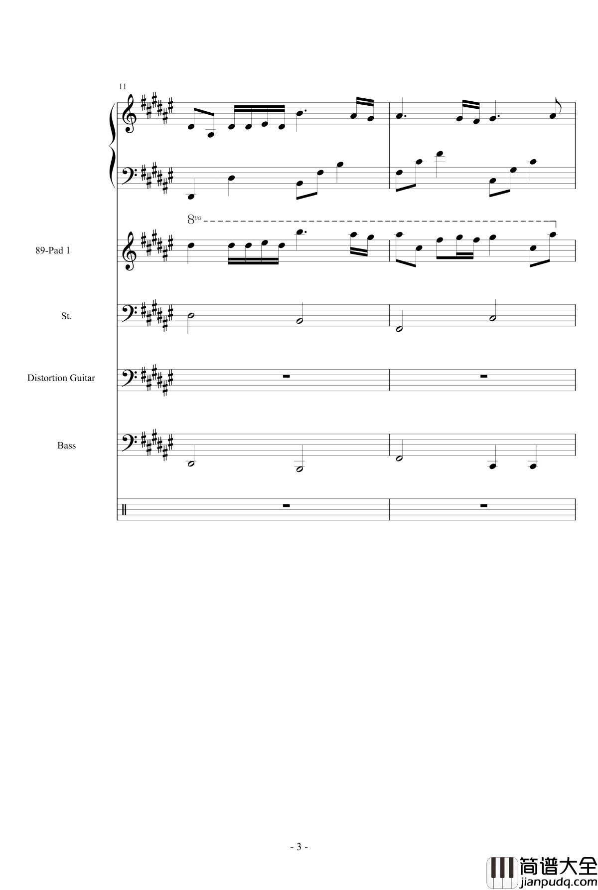 亡灵序曲钢琴谱_总谱_魔兽世界