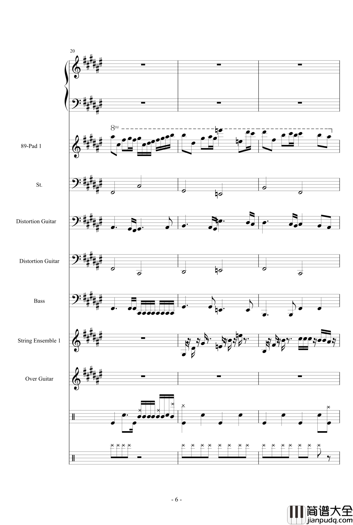 亡灵序曲钢琴谱_总谱_魔兽世界