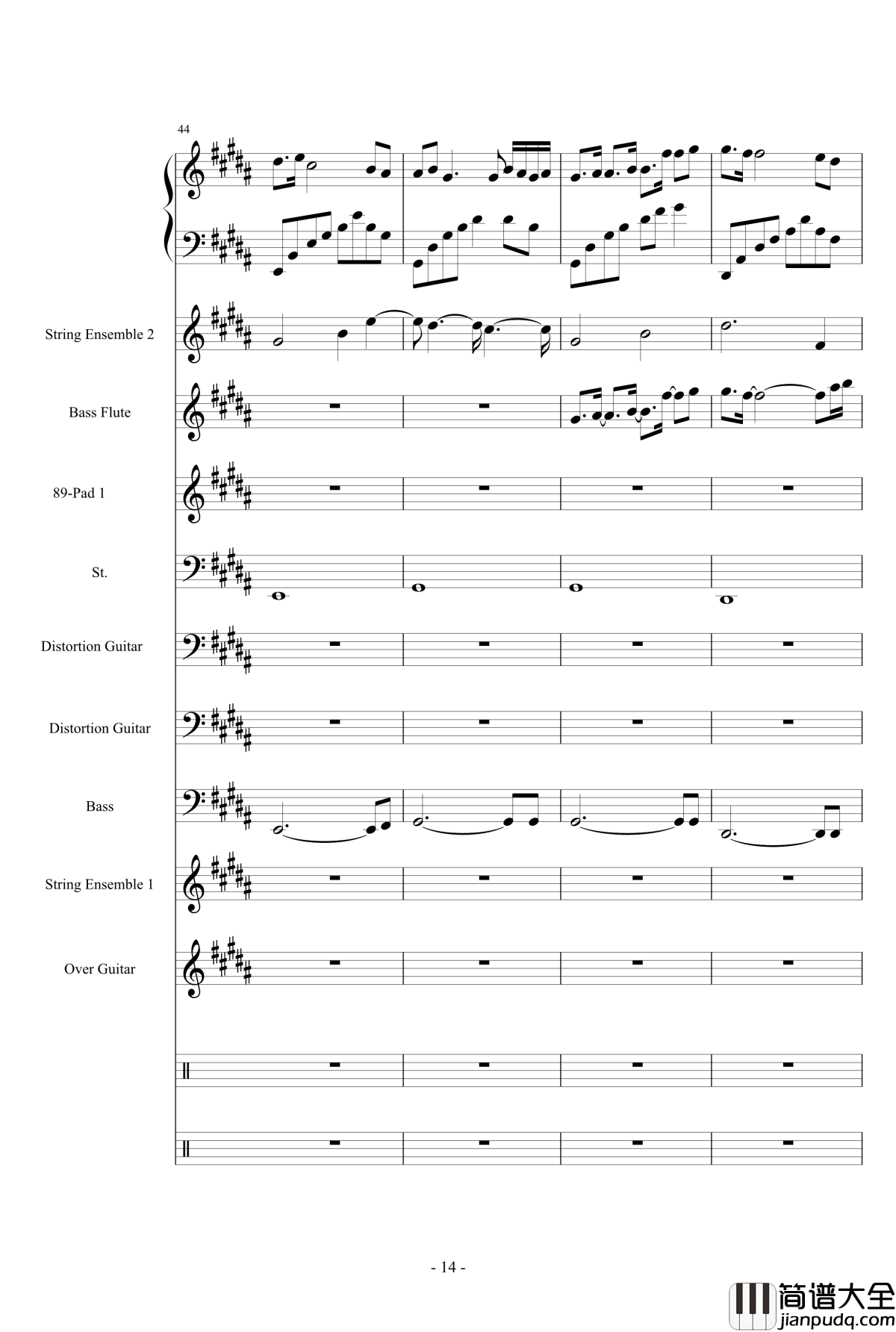 亡灵序曲钢琴谱_总谱_魔兽世界