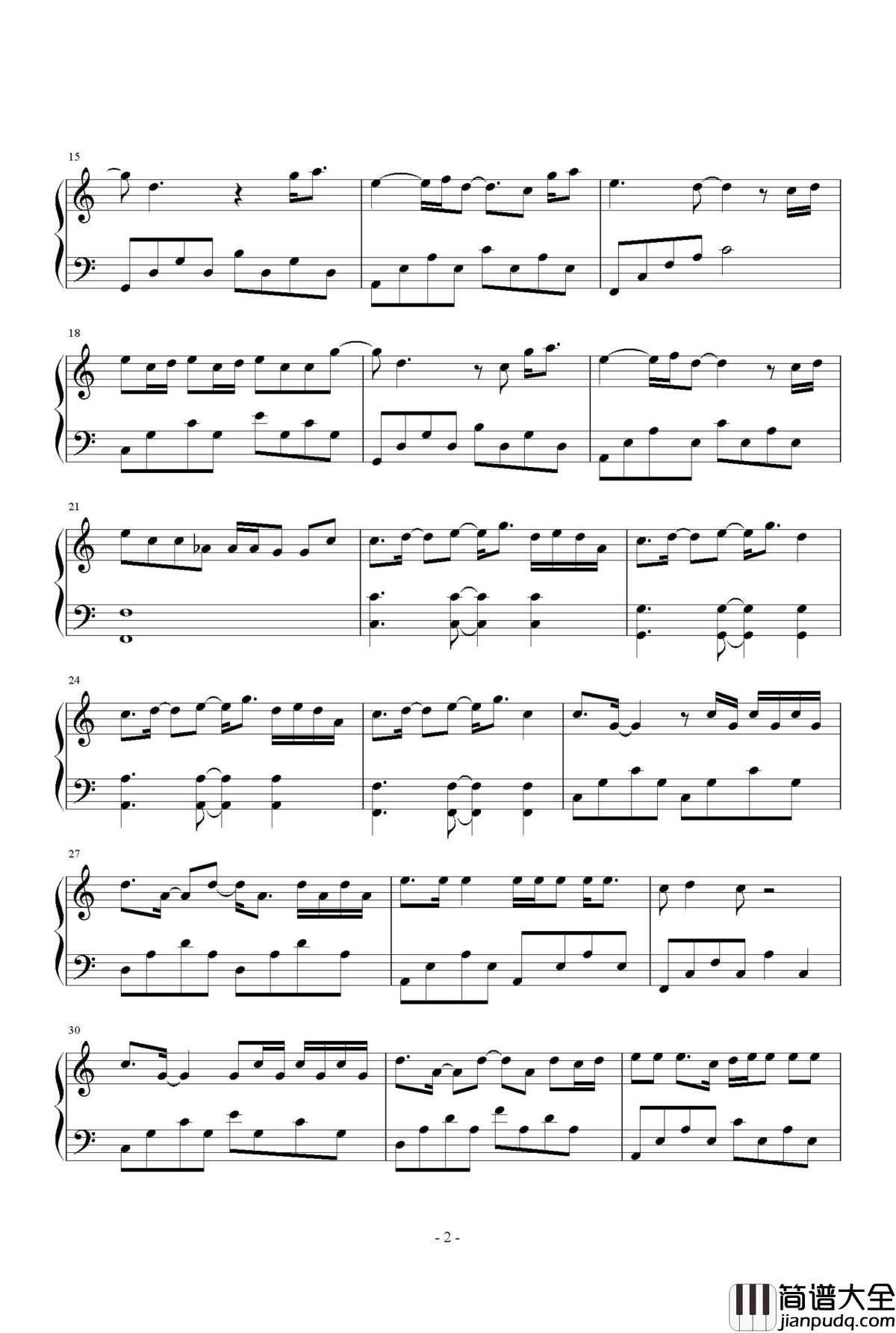 海洋之心钢琴谱_A_LIN