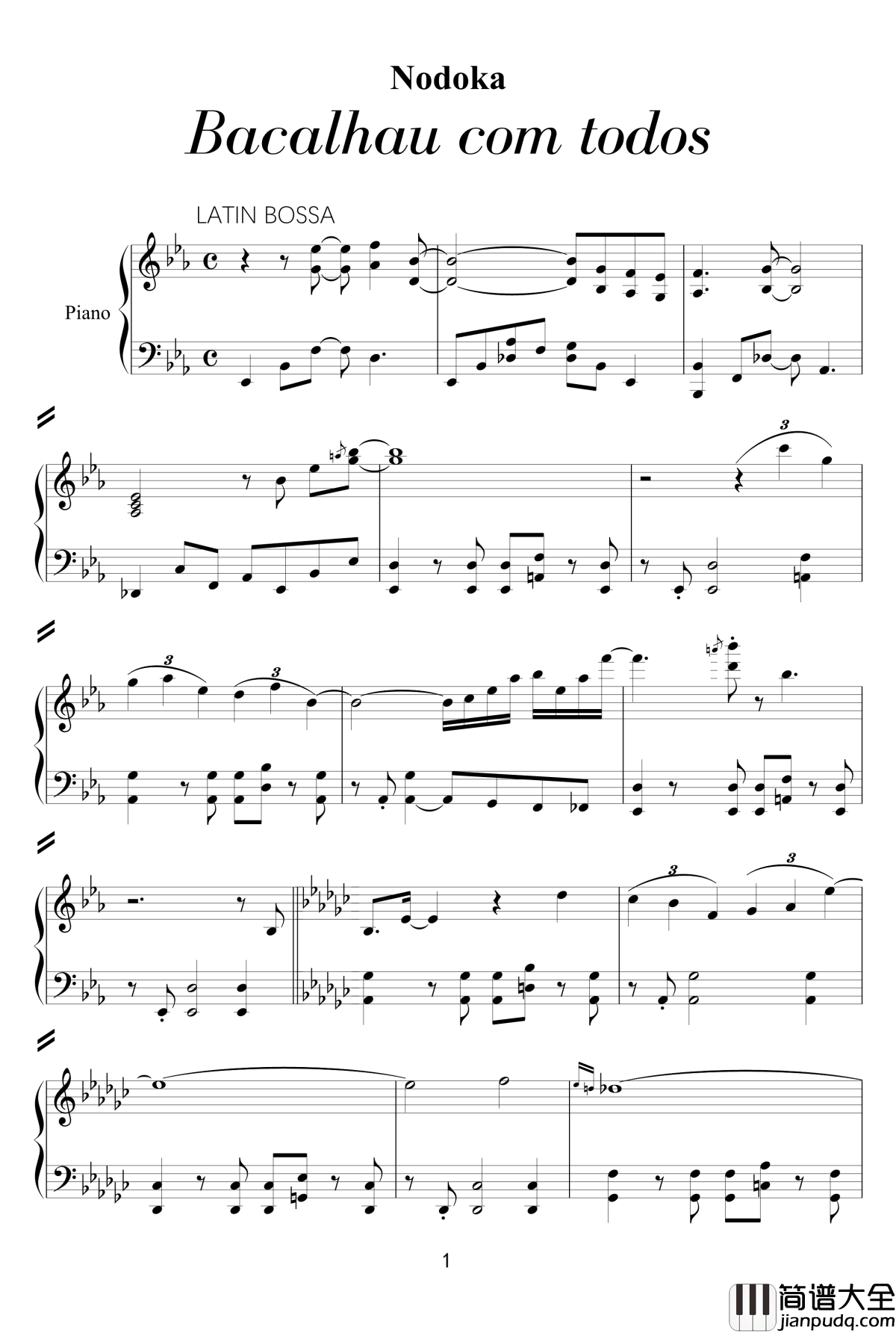 nodoka钢琴谱_马介休_黑历史