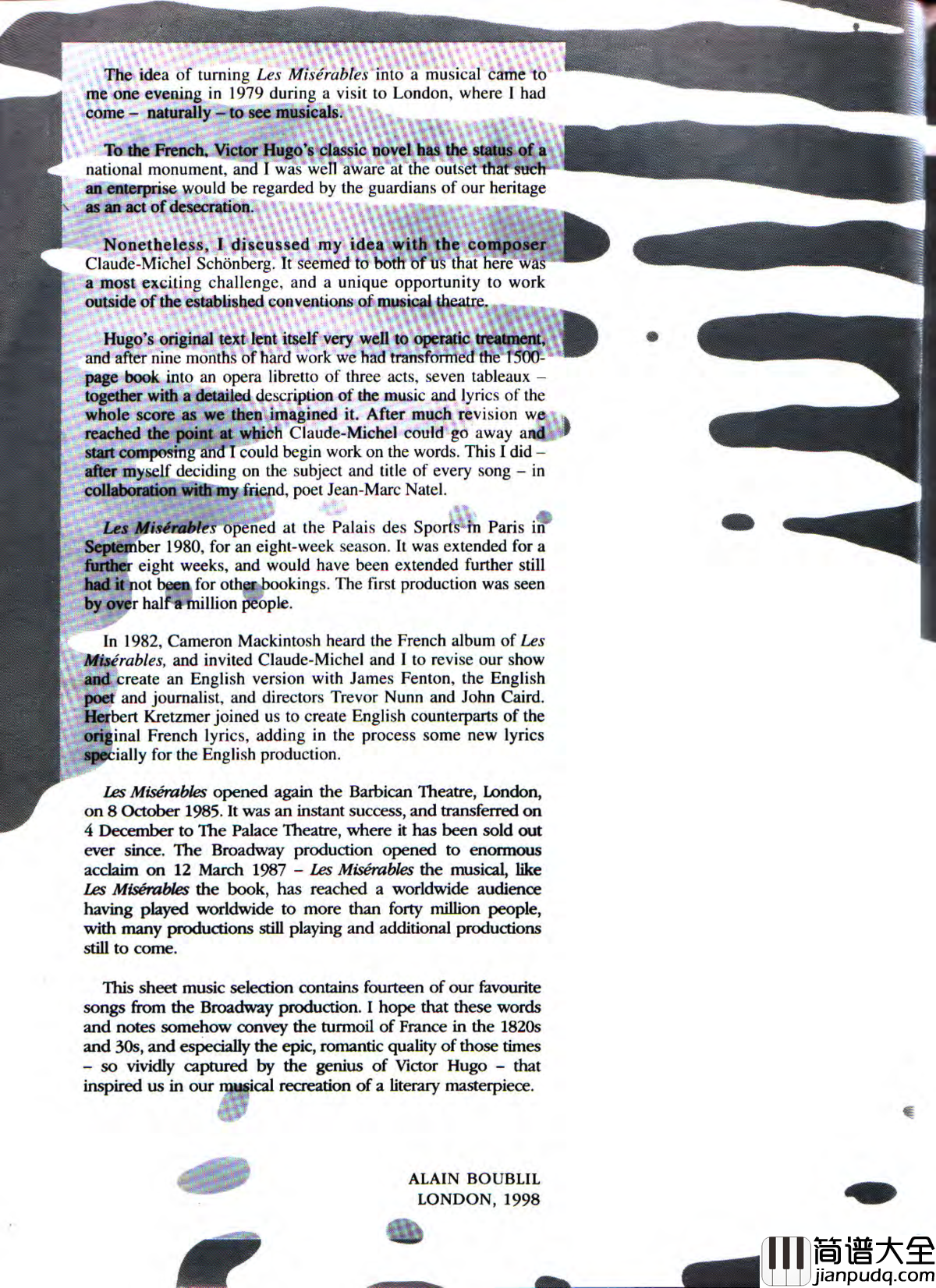 悲惨世界弹唱谱全集钢琴谱_Les_Miserables