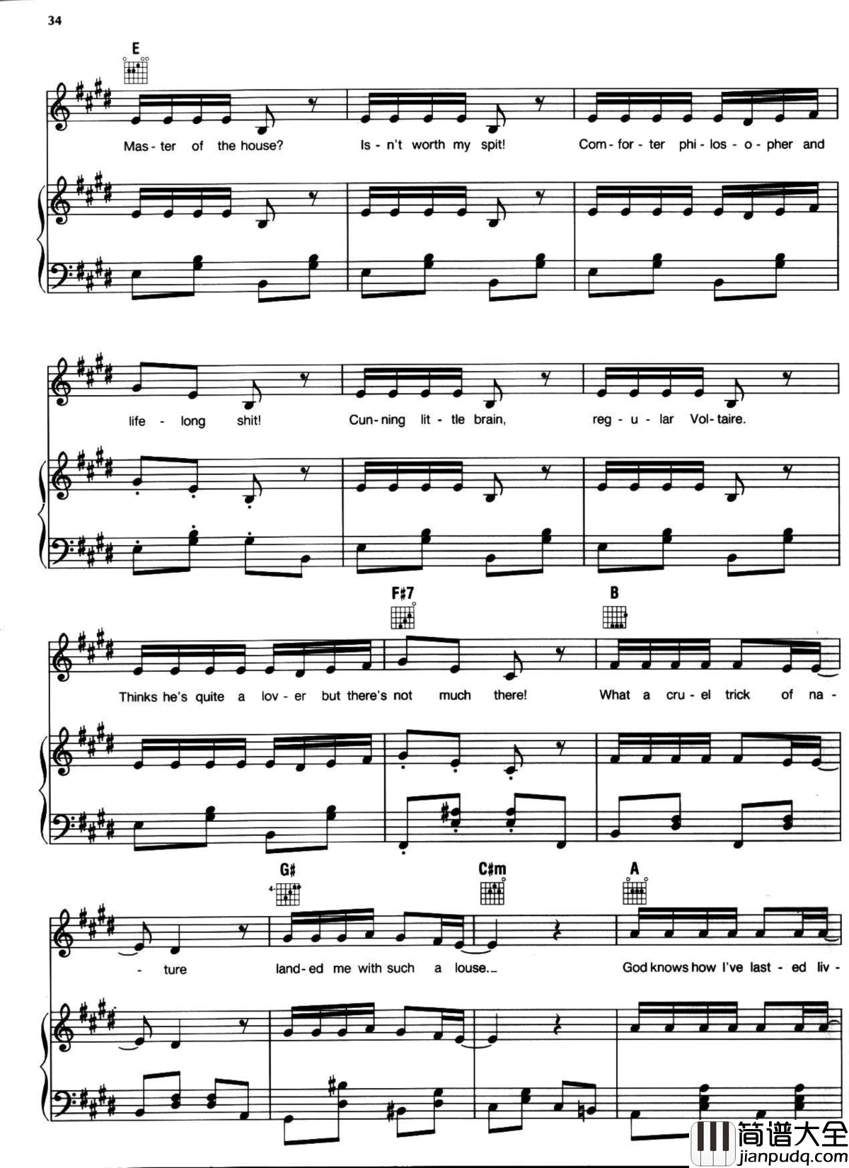 悲惨世界弹唱谱全集钢琴谱_Les_Miserables