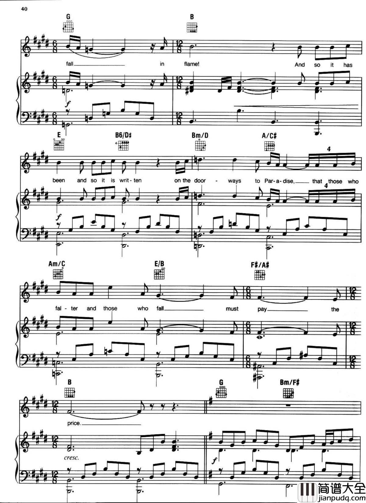 悲惨世界弹唱谱全集钢琴谱_Les_Miserables