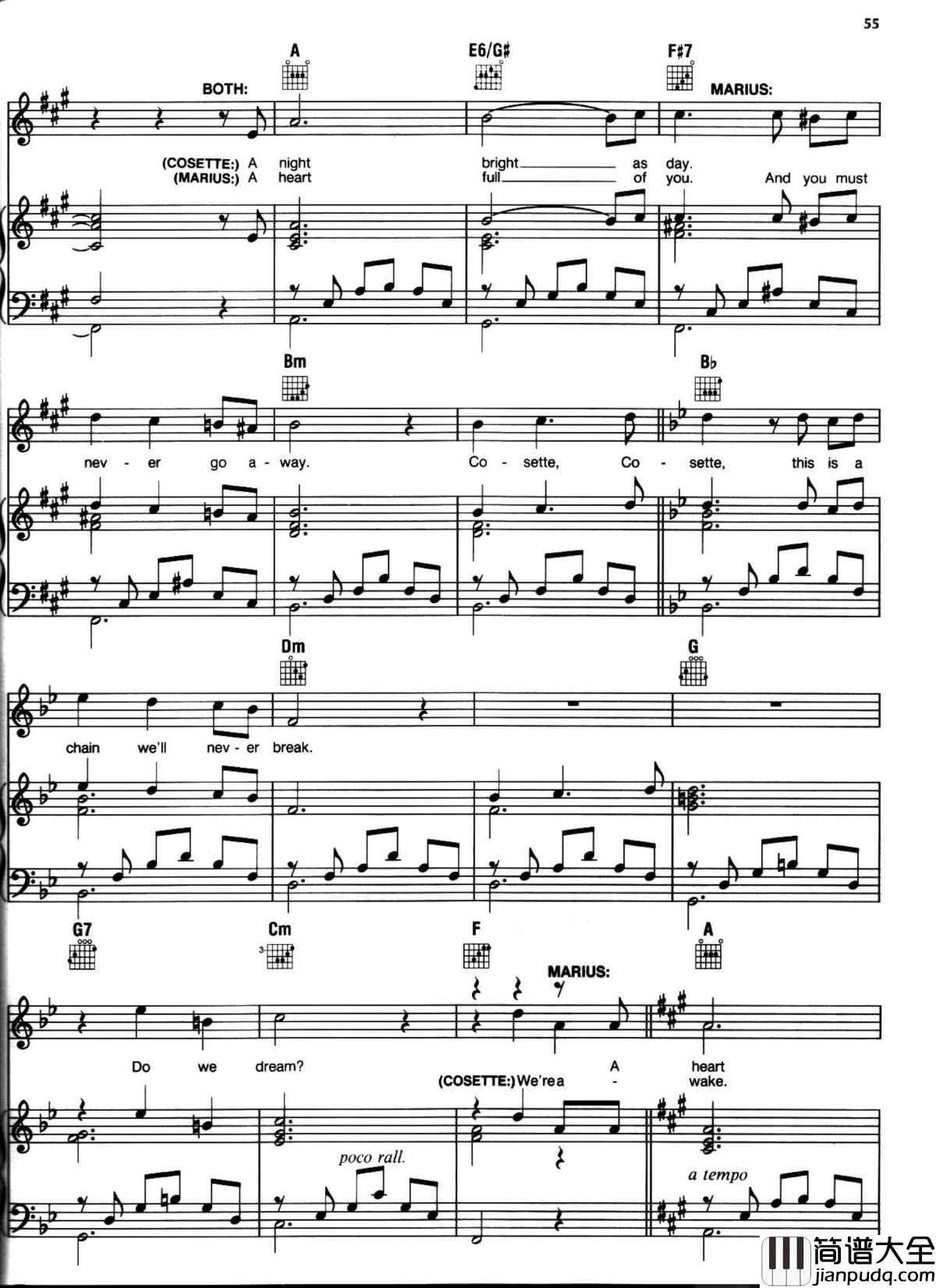 悲惨世界弹唱谱全集钢琴谱_Les_Miserables