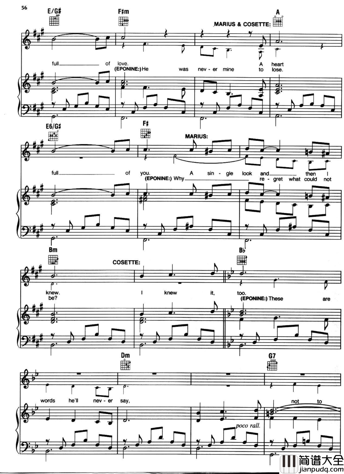 悲惨世界弹唱谱全集钢琴谱_Les_Miserables