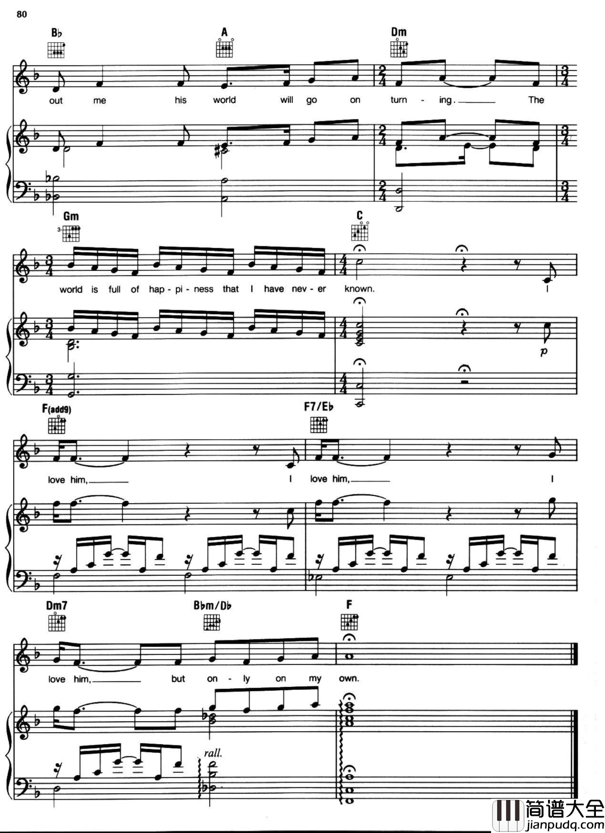 悲惨世界弹唱谱全集钢琴谱_Les_Miserables