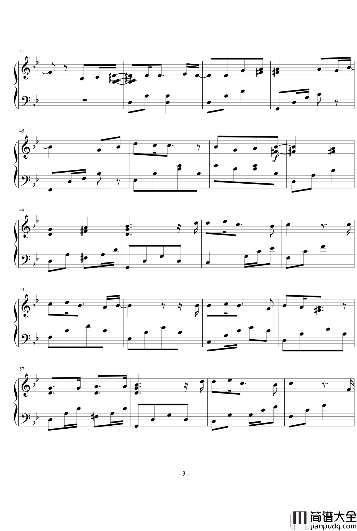 夏日倾情钢琴谱_黎明