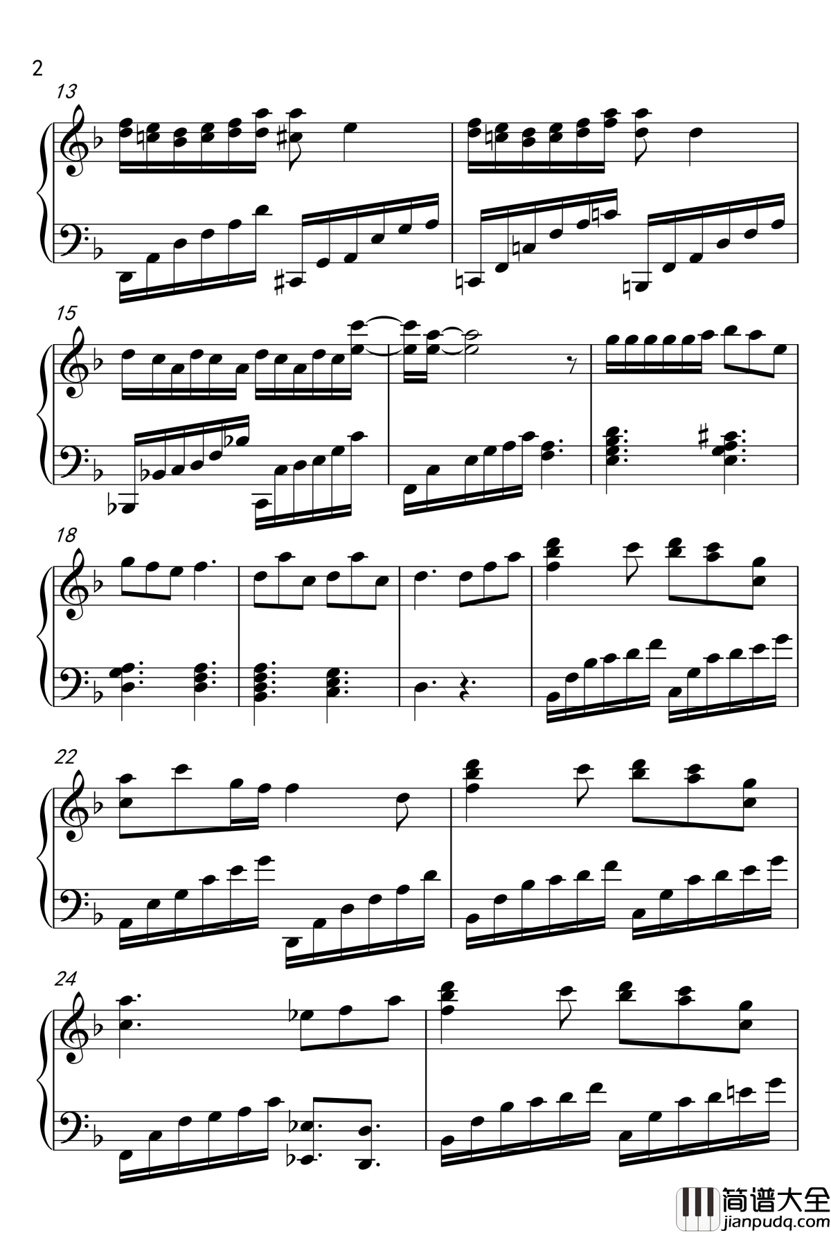 动物世界钢琴谱_薛之谦