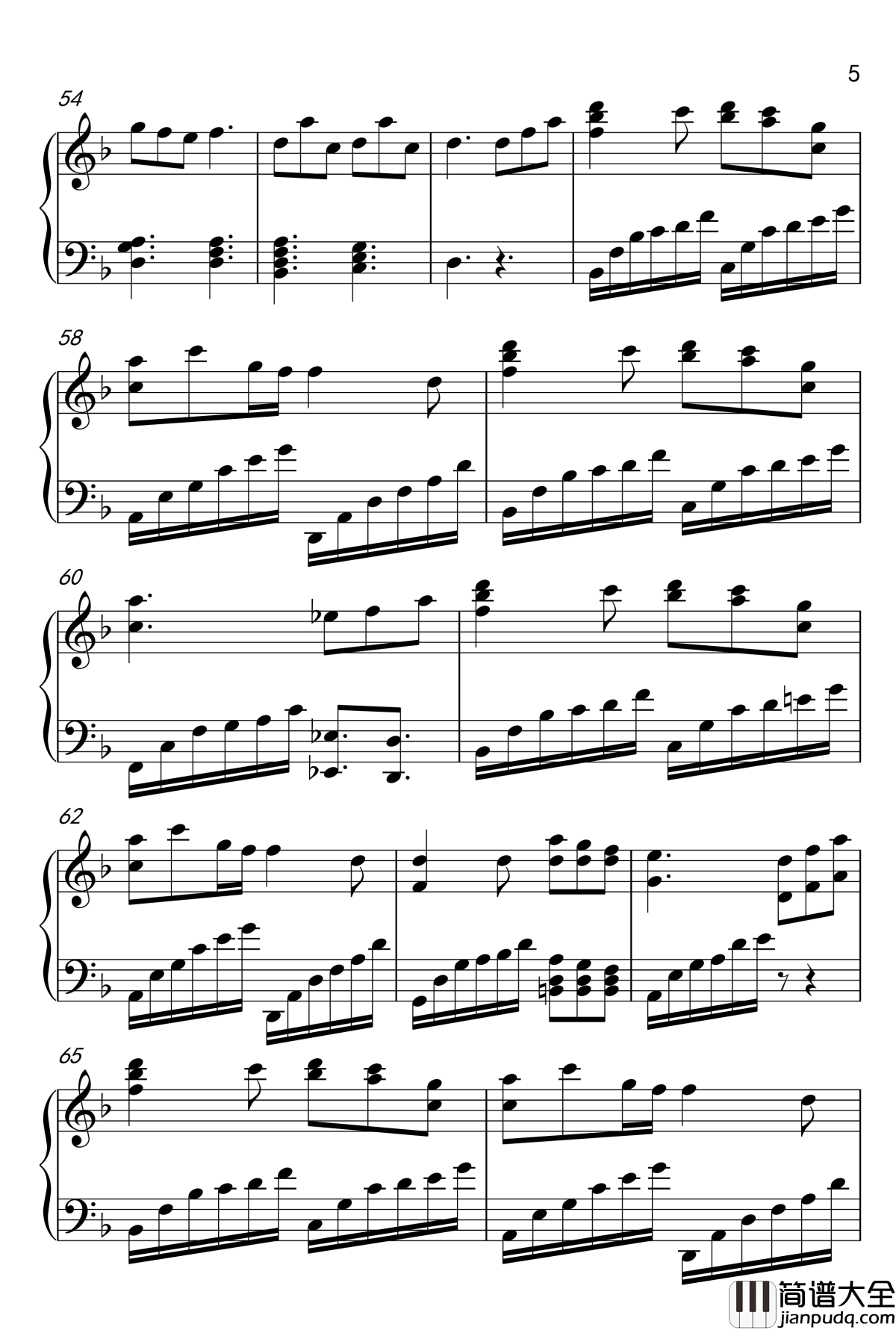 动物世界钢琴谱_薛之谦