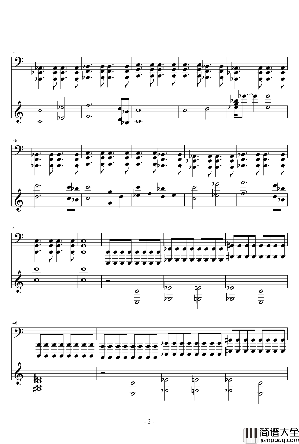 辐射4主题曲钢琴谱_原版