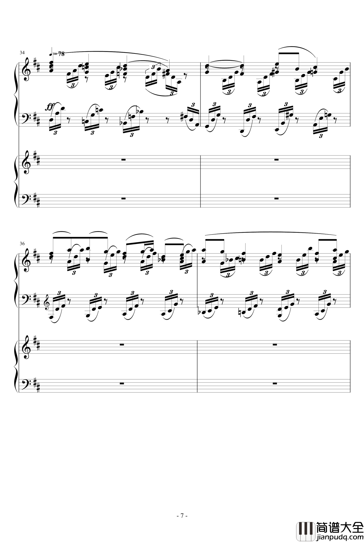 小温狂想曲_2.14钢琴谱_一个球