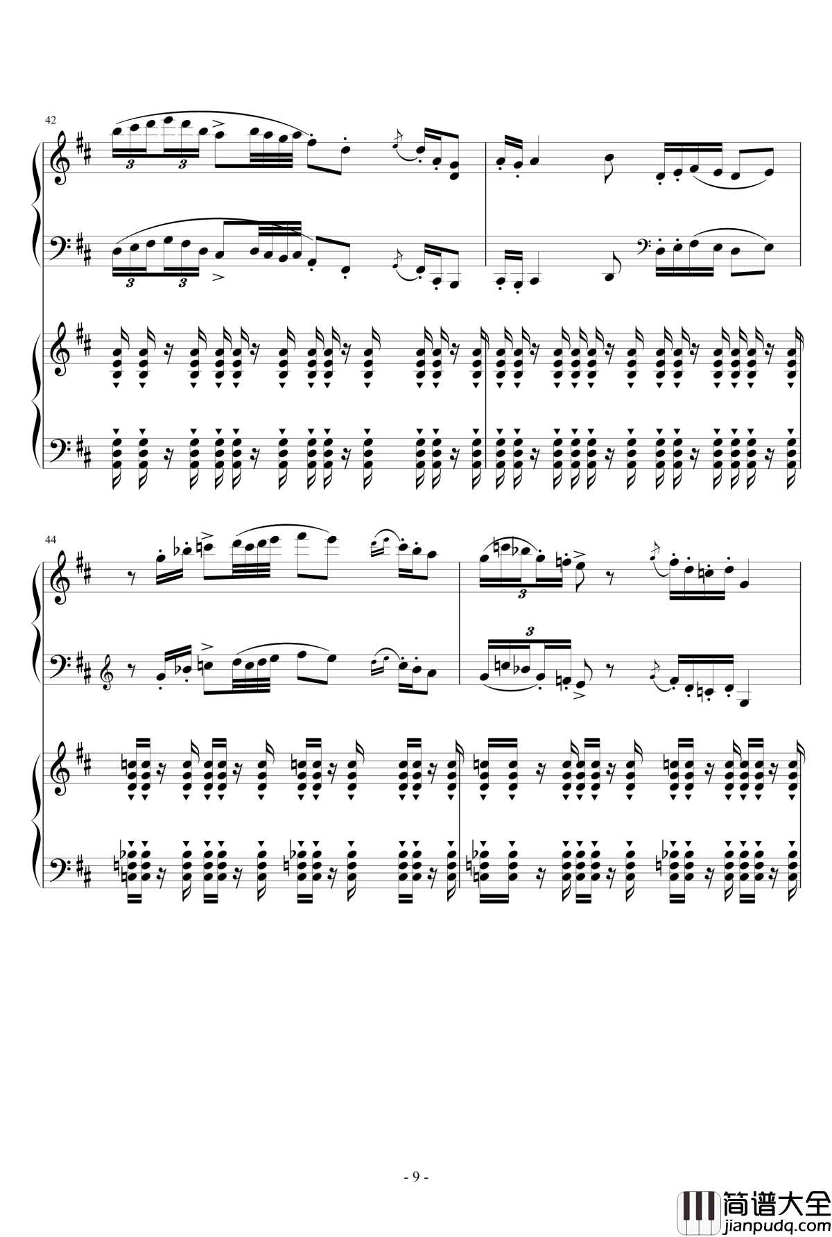 小温狂想曲_2.14钢琴谱_一个球