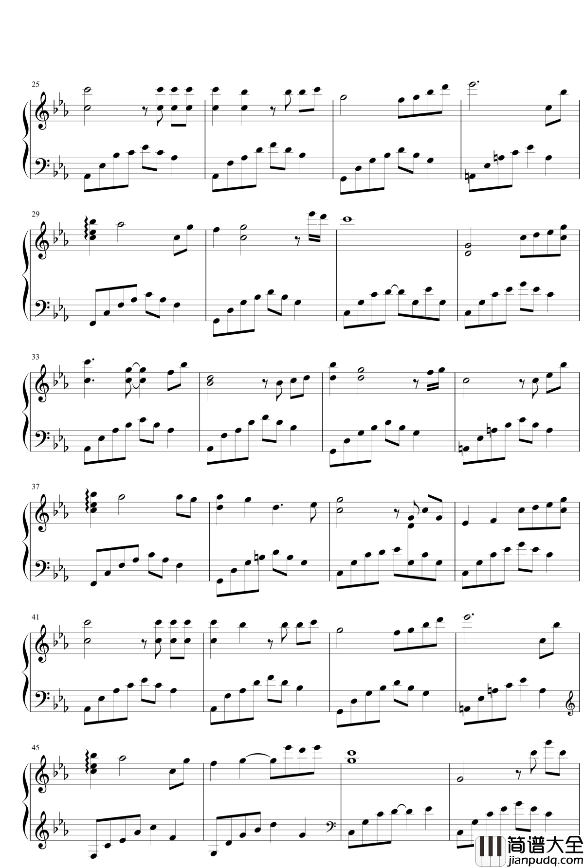 伤恋钢琴谱_石进