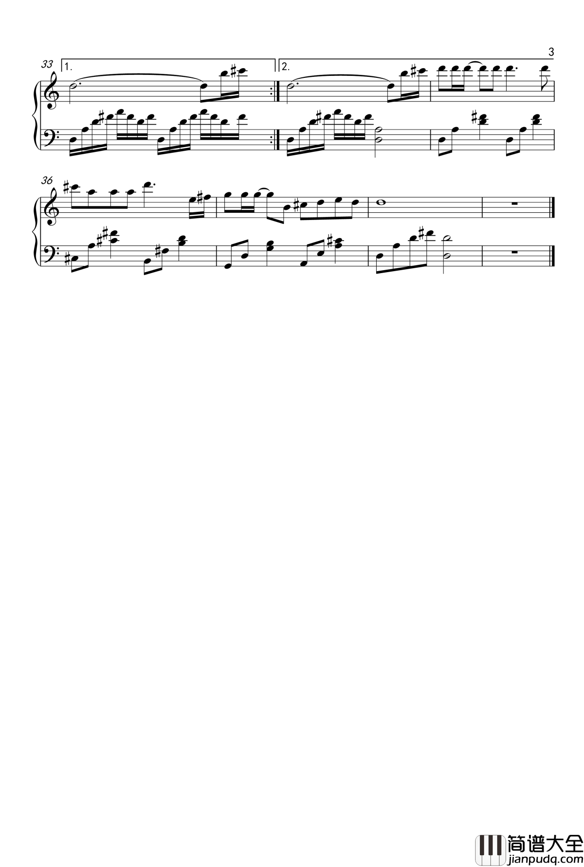 我和她在月光下钢琴谱_二_多唻咪