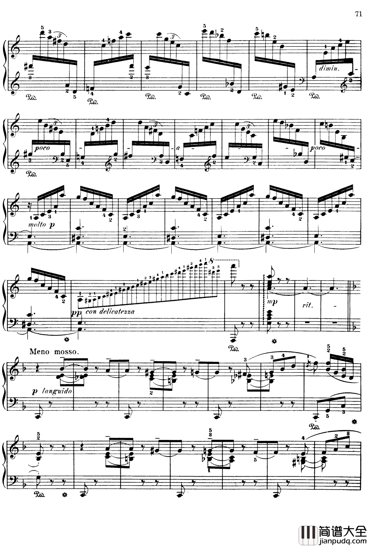 西班牙随想曲_Op.37钢琴谱_莫什科夫斯基_Moszkowski