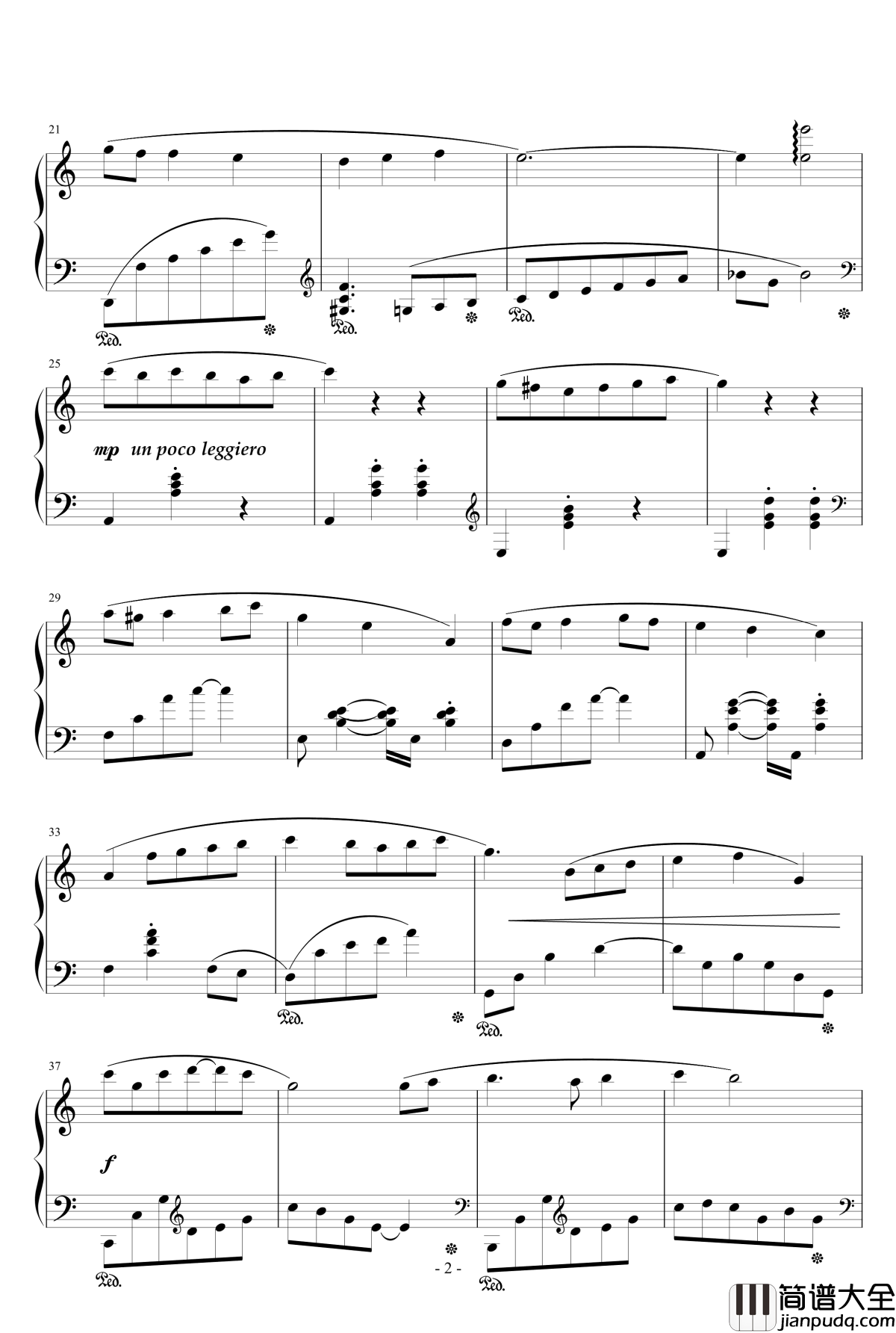 路钢琴谱_钢琴版_天籁传声